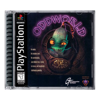 Box art for Oddworld: Abe’s Oddysee on PlayStation.